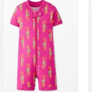 Hanna Andersson Baby 2-way zip shortie sleeper 3-6mo